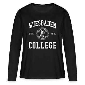Wiesbaden College University University School - T-shirt manches longues Premium bio Femme - noir - Devant - Julia (174cm)