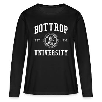 Université Bottrop Universität Hochschule Uni - T-shirt manches longues Premium bio Femme - noir - Devant - Julia (174cm)