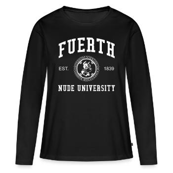 Fürth Nude University Universität Hochschule Uni - T-shirt manches longues Premium bio Femme - noir - Devant - Julia (174cm)