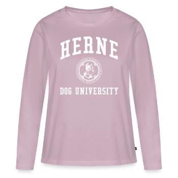Herne Dog University Universität Hochschule Uni - Women's Premium Organic Long Sleeve Shirt - dusky pink - Front - Julia (174cm)