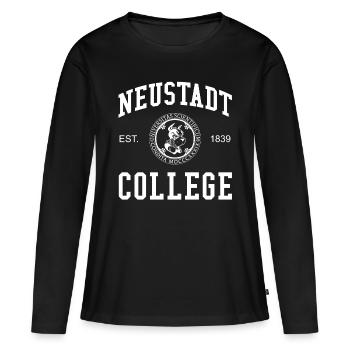 Neustadt College University Universität Hochschule - T-shirt manches longues Premium bio Femme - noir - Devant - Julia (174cm)