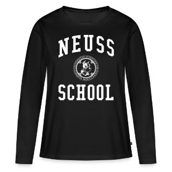 Neuss School University University University School - T-shirt manches longues Premium bio Femme - noir - Devant - Julia (174cm)