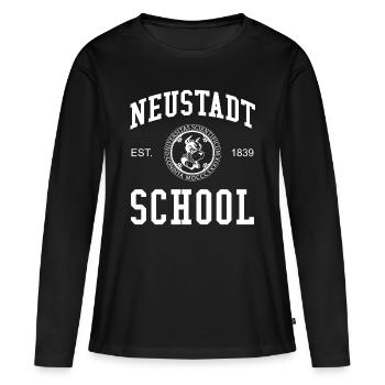 Neustadt School University College School University - T-shirt manches longues Premium bio Femme - noir - Devant - Julia (174cm)