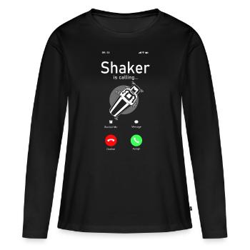Bartender Mixologist Phone Display - Frauen Premium Bio Langarmshirt - Schwarz - Vorne - Julia (174cm)