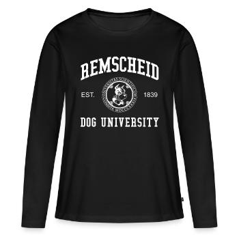 Remscheid Dog University University College - T-shirt manches longues Premium bio Femme - noir - Devant - Julia (174cm)