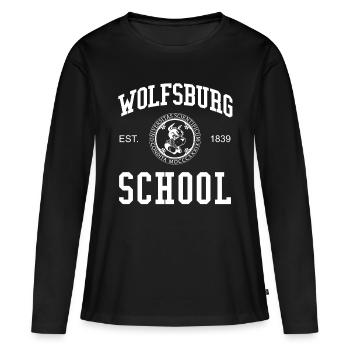 École de Wolfsburg Université Université Université - T-shirt manches longues Premium bio Femme - noir - Devant - Julia (174cm)