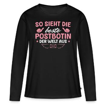 Beste Postbotin der Welt Briefträgerin - Frauen Premium Bio Langarmshirt - Schwarz - Vorne - Julia (174cm)