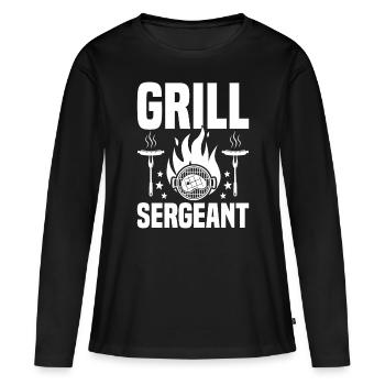 Grillades Barbecue Grillades de fête Barbecue professionnel - T-shirt manches longues Premium bio Femme - noir - Devant - Julia (174cm)
