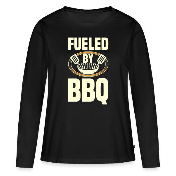 Grillades Barbecue Grillades de fête Barbecue professionnel - T-shirt manches longues Premium bio Femme - noir - Devant - Julia (174cm)