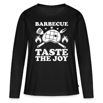 Grillades Barbecue Grillades de fête Barbecue professionnel - T-shirt manches longues Premium bio Femme - noir - Devant - Julia (174cm)