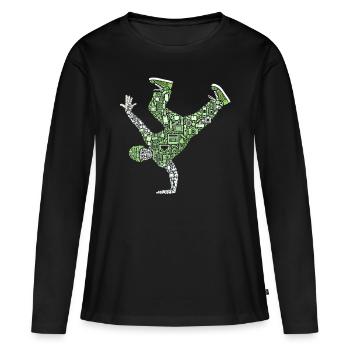 Breakdance, Breakdancer, Breakdancing, Hip Hop - T-shirt manches longues Premium bio Femme - noir - Devant - Julia (174cm)