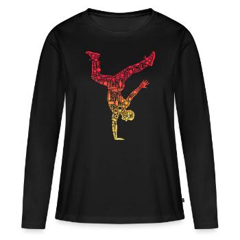 Breakdance, Breakdancer, Breakdancing, Hip Hop - T-shirt manches longues Premium bio Femme - noir - Devant - Julia (174cm)