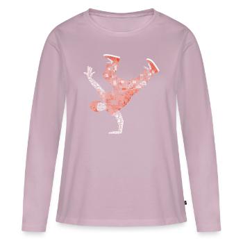 Breakdance, Breakdancer, Breakdancing, Hip Hop - T-shirt manches longues Premium bio Femme - rose poudré - Devant - Julia (174cm)