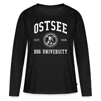 Baltic Sea Dog University University College Uni - T-shirt manches longues Premium bio Femme - noir - Devant - Julia (174cm)
