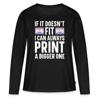 Filament d’imprimante 3D Impression 3D Impression 3D Imprimante 3D - T-shirt manches longues Premium bio Femme - noir - Devant - Julia (174cm)