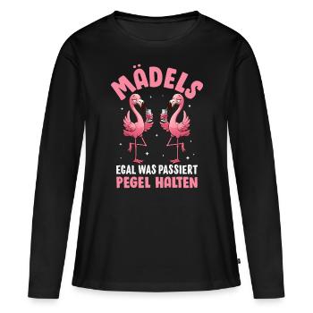 Girls no matter what happens Maintain levels - Women's Premium Organic Long Sleeve Shirt - black - Front - Julia (174cm)