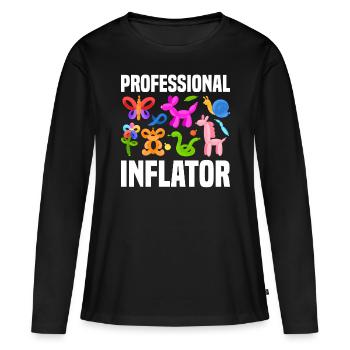 Ballon Twister Ballon Artiste Ballon Animaux - T-shirt manches longues Premium bio Femme - noir - Devant - Julia (174cm)