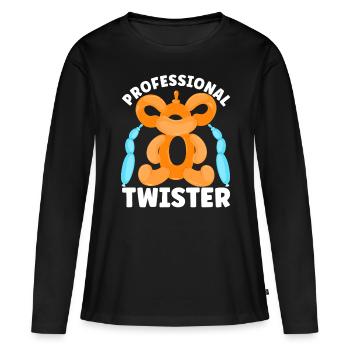 Ballon Twister Ballon Artiste Ballon Animaux - T-shirt manches longues Premium bio Femme - noir - Devant - Julia (174cm)