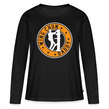 Wing Chun Daddy Combattant de Wing Chun - T-shirt manches longues Premium bio Femme - noir - Devant - Julia (174cm)