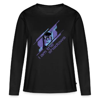 Batman I Am The Shadows - T-shirt manches longues Premium bio Femme - noir - Devant - Julia (174cm)