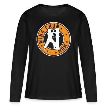 Wing Chun Maman Combattant de Wing Chun - T-shirt manches longues Premium bio Femme - noir - Devant - Julia (174cm)