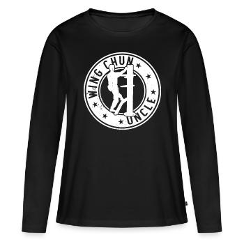 Wing Chun Oncle Wing Chun Oncle - T-shirt manches longues Premium bio Femme - noir - Devant - Julia (174cm)
