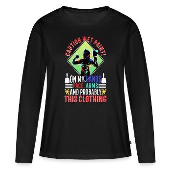 Wet paint - Women's Premium Organic Long Sleeve Shirt - black - Front - Julia (174cm)
