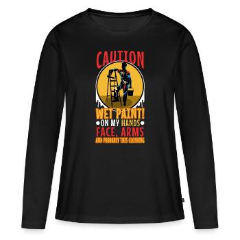 Wet paint - Women's Premium Organic Long Sleeve Shirt - black - Front - Julia (174cm)
