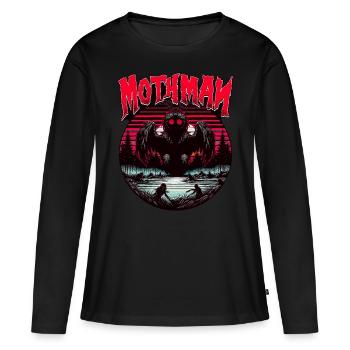 Vintage Mothman Halloween - Women's Premium Organic Long Sleeve Shirt - black - Front - Julia (174cm)