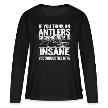 Bois Bois Chasse Bois Lancer Cannes - T-shirt manches longues Premium bio Femme - noir - Devant - Julia (174cm)