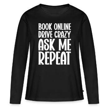 Commis au tourisme Agence de voyages - T-shirt manches longues Premium bio Femme - noir - Devant - Julia (174cm)