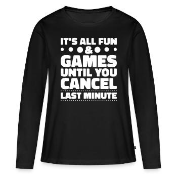 Commis au tourisme Agence de voyages - T-shirt manches longues Premium bio Femme - noir - Devant - Julia (174cm)