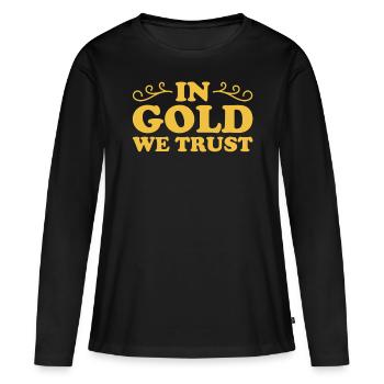 Goldsmith Gold Jewelry Manufacturer Gold Jewelry - Women's Premium Organic Long Sleeve Shirt - black - Front - Julia (174cm)