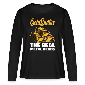Goldsmith Gold Jewelry Manufacturer Gold Jewelry - Women's Premium Organic Long Sleeve Shirt - black - Front - Julia (174cm)