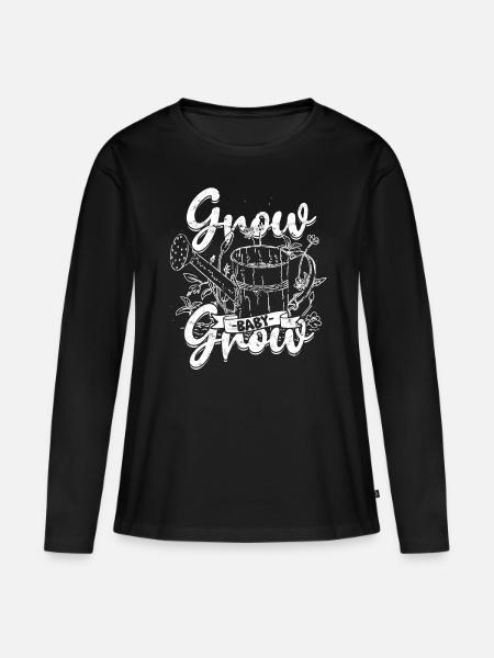 Plants Plant Collector Plant Grow Baby Grow - Women's Premium Organic Long Sleeve Shirt - black