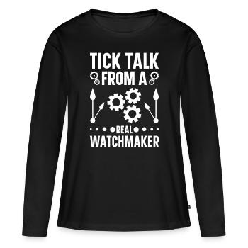 Horloger Horloger Horologues - T-shirt manches longues Premium bio Femme - noir - Devant - Julia (174cm)