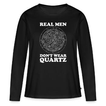 Horloger Horloger Horologues - T-shirt manches longues Premium bio Femme - noir - Devant - Julia (174cm)