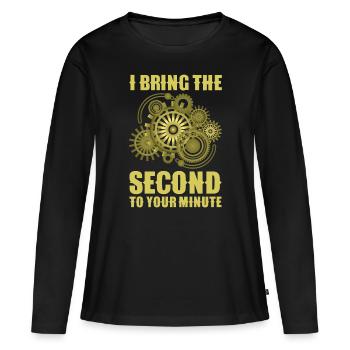 Horloger Horloger Horologues - T-shirt manches longues Premium bio Femme - noir - Devant - Julia (174cm)