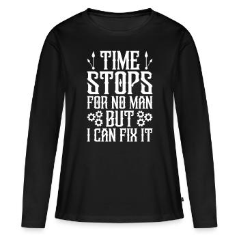 Horloger Horloger Horologues - T-shirt manches longues Premium bio Femme - noir - Devant - Julia (174cm)