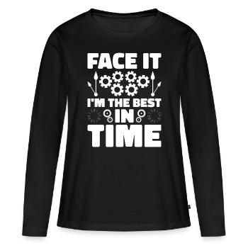 Horloger Horloger Horologues - T-shirt manches longues Premium bio Femme - noir - Devant - Julia (174cm)