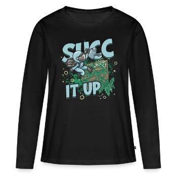 Plantes Plante Collectionneur Plante - T-shirt manches longues Premium bio Femme - noir - Devant - Julia (174cm)