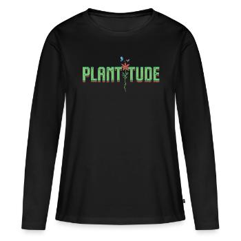 Plantes Collectionneur de plantes Plante Plantitude - T-shirt manches longues Premium bio Femme - noir - Devant - Julia (174cm)