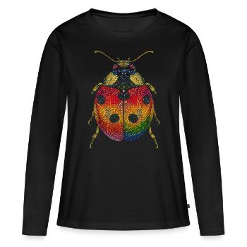 Ladybug Ladybug Insects Colorful Cute Ladybugs - Women's Premium Organic Long Sleeve Shirt - black - Front - Julia (174cm)