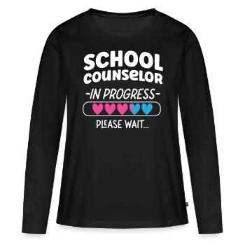 Conseiller scolaire Conseiller scolaire - T-shirt manches longues Premium bio Femme - noir - Devant - Julia (174cm)
