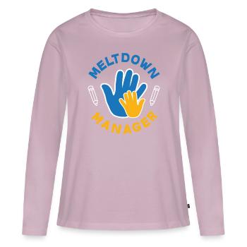 Day Care Wut Manager Kita - Women's Premium Organic Long Sleeve Shirt - dusky pink - Front - Julia (174cm)