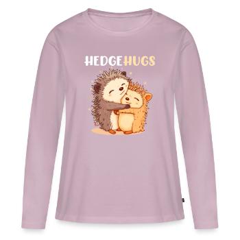Hedgehugs Cute Hedgehog - Frauen Premium Bio Langarmshirt - Altrosa - Vorne - Julia (174cm)