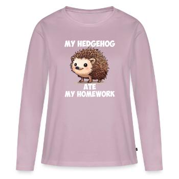 Hedgehugs Cute Hedgehog - Frauen Premium Bio Langarmshirt - Altrosa - Vorne - Julia (174cm)