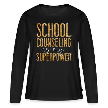 Conseiller scolaire Conseil scolaire - T-shirt manches longues Premium bio Femme - noir - Devant - Julia (174cm)