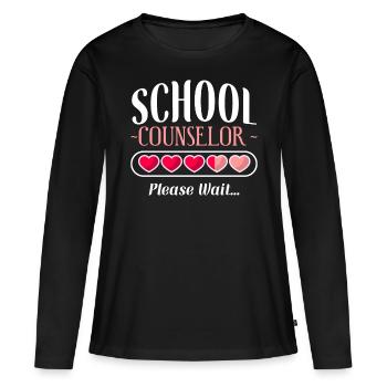 Conseiller scolaire Conseiller scolaire - T-shirt manches longues Premium bio Femme - noir - Devant - Julia (174cm)