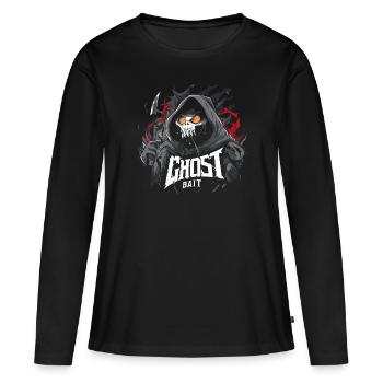 Appât fantôme Appât fantôme Conception Paranormal Hunter - T-shirt manches longues Premium bio Femme - noir - Devant - Julia (174cm)